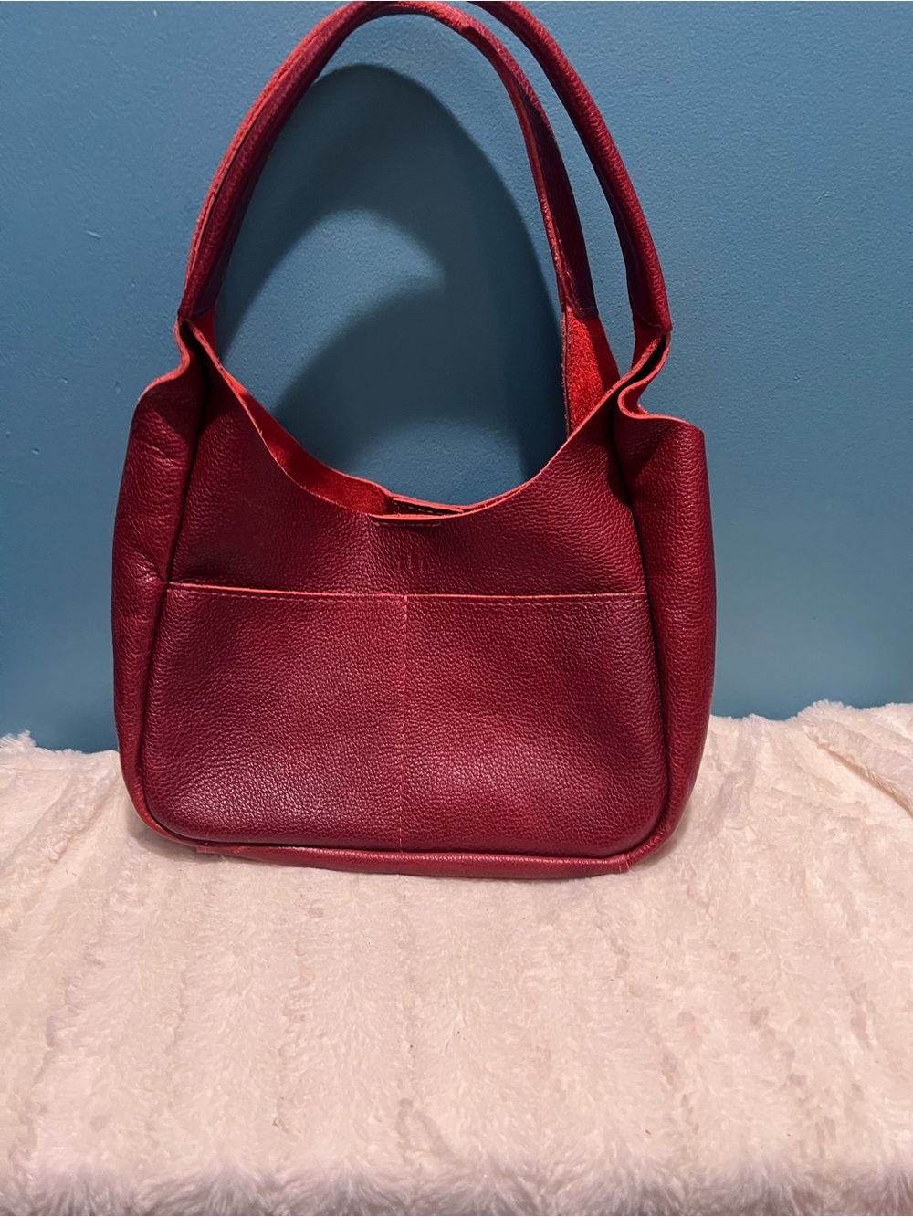 Portland Leather goods medium Madison chili red